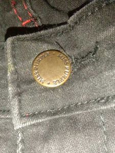 Floral Design Black Denim From Miss Purple 🖤💅✨