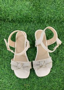 Rhinestone Bow Sandal For Girls (5-6 Years)