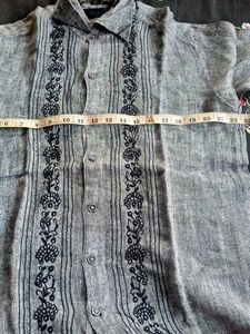 Half Shirt Linen Stylish Look 44 Size