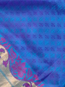 Beautiful Blue Pure Soft Silk Saree