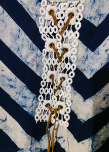 Blue Chevron Print Kurta