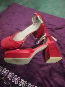 Red Platform Heels