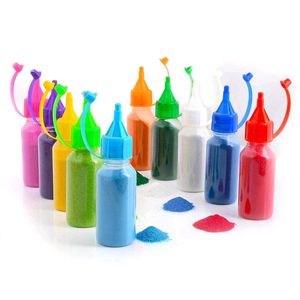 Colorful rangoli colours with Bottles