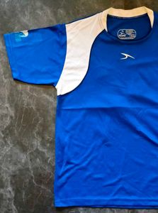 Blue and White Active T-Shirt