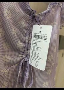 lavender cute short summer dress floral printed