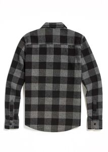 Stylish Men&#39;s Grey &amp; Black Checked Casual Shirt