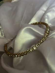 Gold Rhinestone Choker