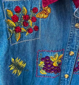 Embroidered Denim Shirt (Vintage)
