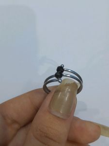 Y2k Black Emreled Ring