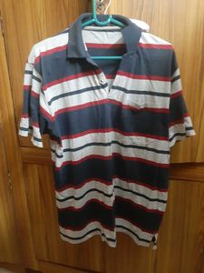 5 Collar Men T Shirt And Jean Blue