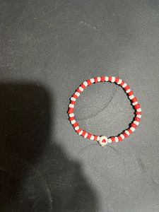 Beaded Bracelet Set - Red, White, and XOXO