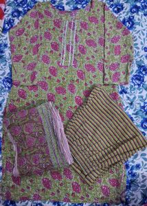 Women Cotton Printed Suit Set
