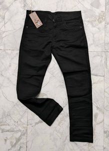 Black Straight-Leg Jeans