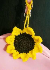 Crochet Sunflower Bag Charm:🌻