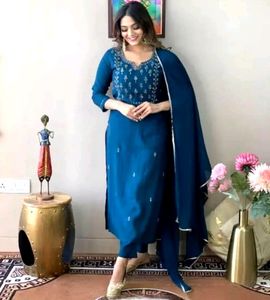 New/Unused Rayon Embroidery Kurta Set