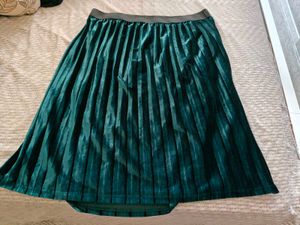 Green Velvet Skirt