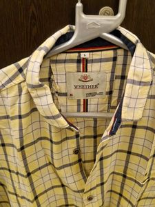 Stylish Men&#39;s Yellow Plaid Casual Shirt