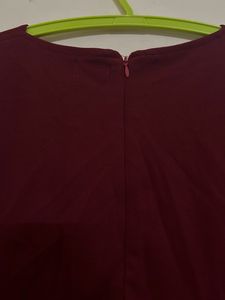 Maroon TOP With Flared Sleeves