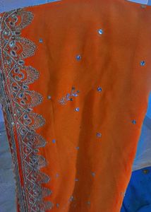 Gorgeous Orange Saree 🧡💫