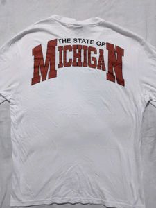 White Michigan Seal Graphic Tee XL