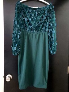 Elegant Green Party Dress