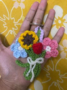 Crochet Flower Keychain