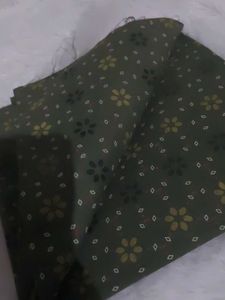 Olive Floral Cotton Fabric