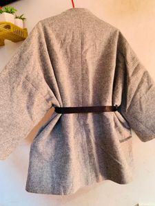 Gray Belted Coat