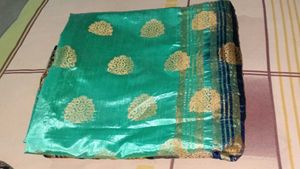 Elegant Turquoise Saree &amp; blouse