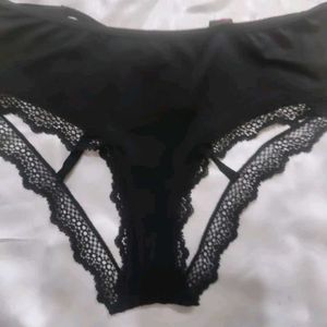 Black Lace Detail Panties