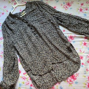 Floral Print Long Sleeve Blouse