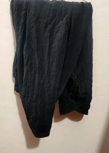 Sky Blue Kurta Black Salwar Without Dupatta