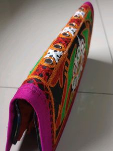 Real Mirrors And Embroidery Clutch Wallet