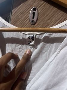 White V-Neck Top