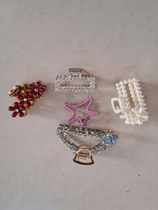 Set Of 5 Assorted Hair Claws