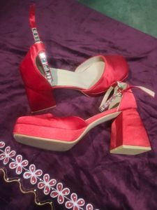 Red Platform Heels