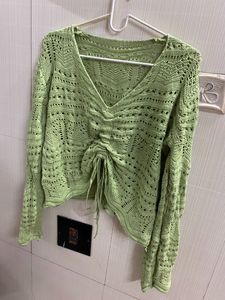 Crochet Green Top