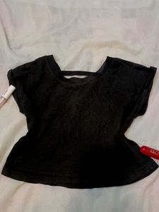 Black Open Back Top