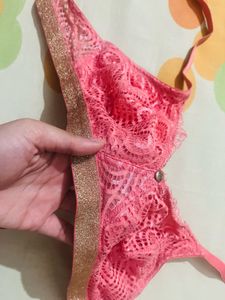 Pink Lace Bra 34B