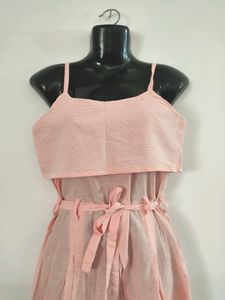 Pink Sundress with Tie Waist