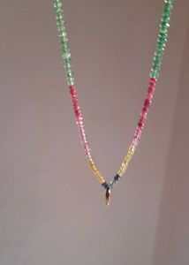 Precious Gemstone Necklace in 14KT Puregold clasp