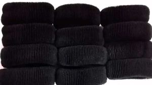 12pcs Thick Black Hair Rubberbands High Quality!🖤