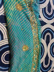 COMBO OF  EMBROIDERD LAHRIYA SAREE