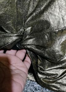 Max Golden Glittery Crop Top