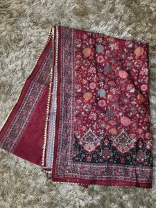 Elegant Maroon Kurta Set with Dupatta (women's)