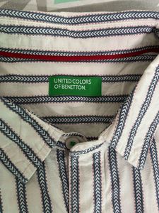 Striped Benetton Shirt - Casual Style