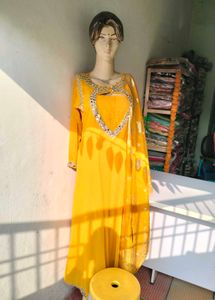 Trending Yellow Anarkali Kurta Set