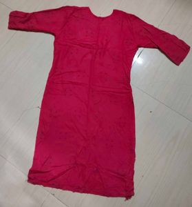 Pink Embellished Kurta