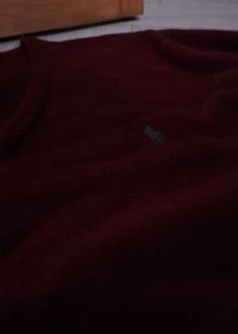 Ralph Lauren Burgundy V-Neck Sweater