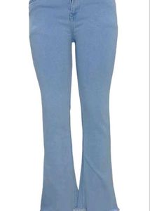 Frayed Hem Light Wash Flare Jeans